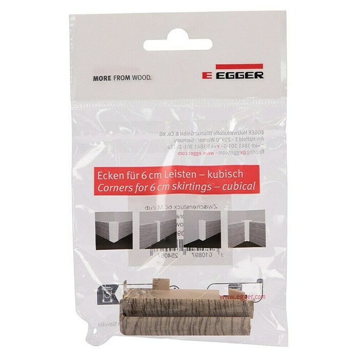 Egger Übergangskappe Cubical (Eiche graubraun, 2 Stk., Passend für: Egger Cubical Sockelleisten 14 x 58 mm) | BAUHAUS