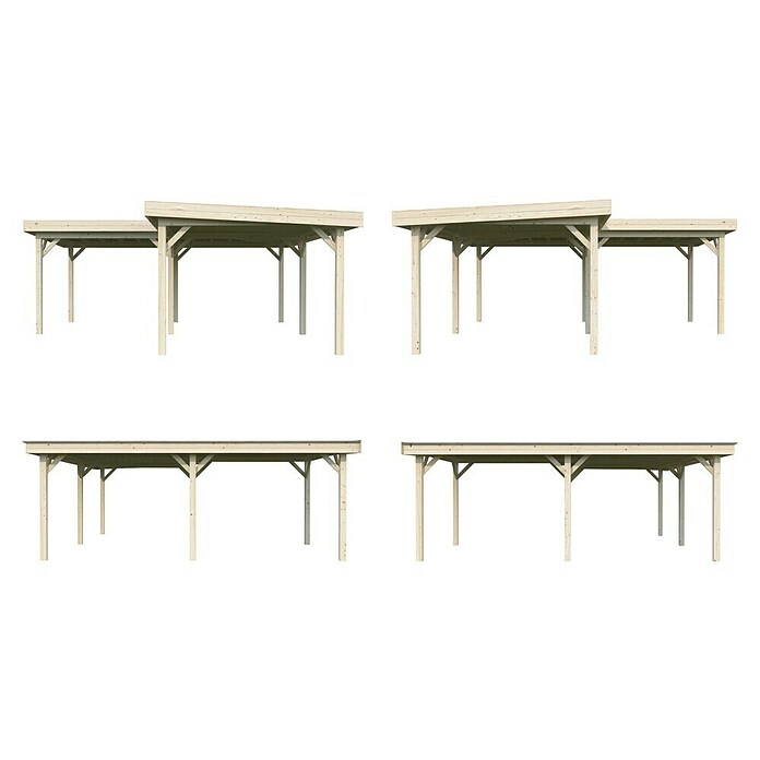 Palmako Pérgola Lenna Set XL (L x An: 628 x 628 cm, Madera, Natural) | BAUHAUS