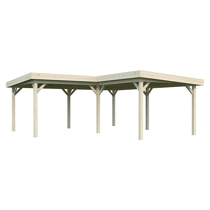 Palmako Pérgola Lenna Set XL (L x An: 628 x 628 cm, Madera, Natural) | BAUHAUS