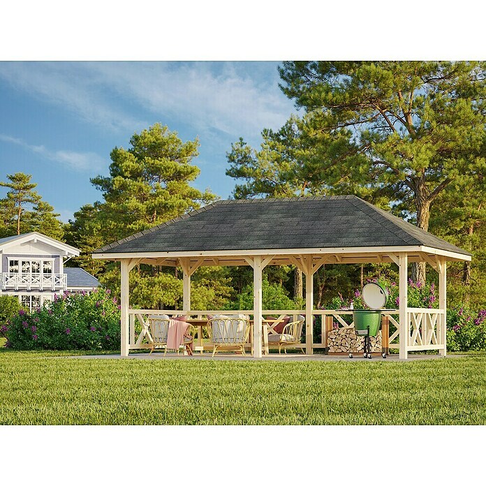 Palmako Pérgola Bianca Set 107 (L x An: 672 x 384 cm, Madera, Natural) | BAUHAUS