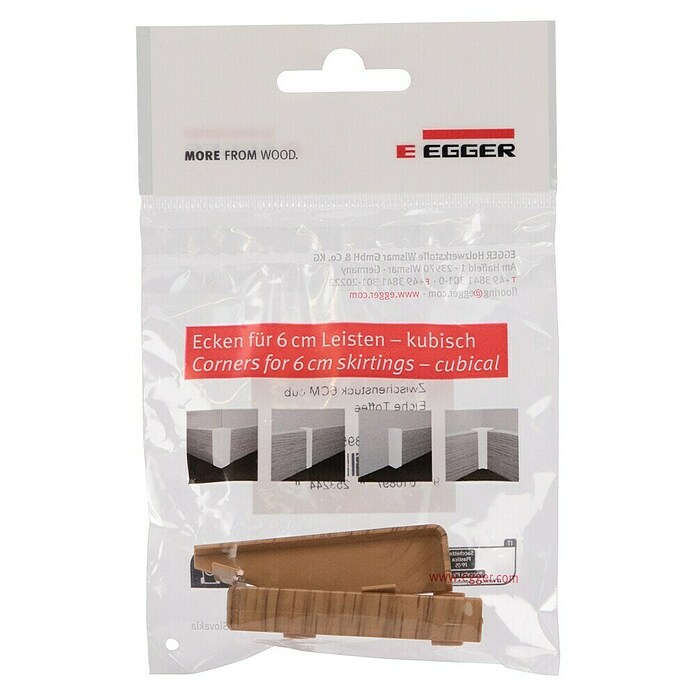 Egger Übergangskappe Cubical (Eiche Toffee, 2 Stk., Passend für: Egger Cubical Sockelleisten 14 x 58 mm) | BAUHAUS