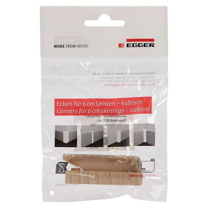 Egger Übergangskappe Cubical (Eiche cappuccino, 2 Stk., Passend für: Egger Cubical Sockelleisten 14 x 58 mm) | BAUHAUS