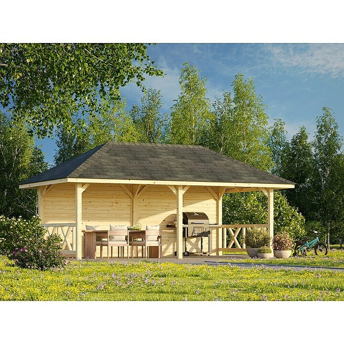 Palmako Pérgola Bianca Set 108 (L x An: 672 x 384 cm, Madera, Natural) | BAUHAUS