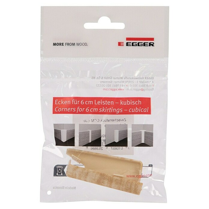 Egger Übergangskappe Cubical (Eiche creme, 2 Stk., Passend für: Egger Cubical Sockelleisten 14 x 58 mm) | BAUHAUS