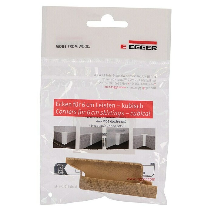 Egger Übergangskappe Cubical (Eiche sand, 2 Stk., Passend für: Egger Cubical Sockelleisten 14 x 58 mm) | BAUHAUS