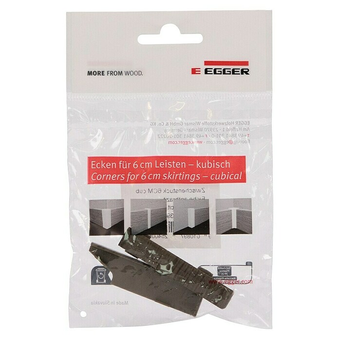 Egger Übergangskappe Cubical (Eiche anthrazit, 2 Stk., Passend für: Egger Cubical Sockelleisten 14 x 58 mm) | BAUHAUS