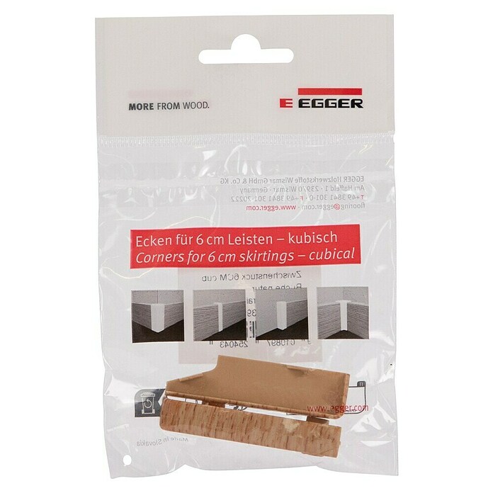 Egger Übergangskappe Cubical (Buche natur, 2 Stk., Passend für: Egger Cubical Sockelleisten 14 x 58 mm) | BAUHAUS