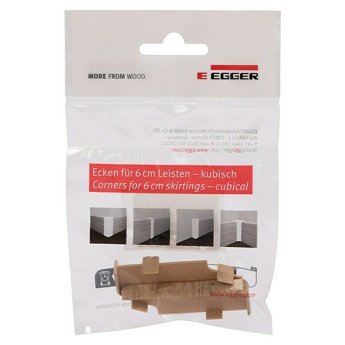 Egger Übergangskappe Cubical (Eiche natur, 2 Stk., Passend für: Egger Cubical Sockelleisten 14 x 58 mm) | BAUHAUS