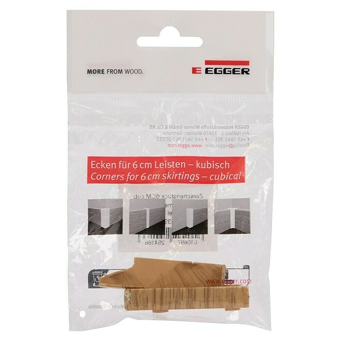 Egger Übergangskappe Cubical (Eiche karamell, 2 Stk., Passend für: Egger Cubical Sockelleisten 14 x 58 mm) | BAUHAUS