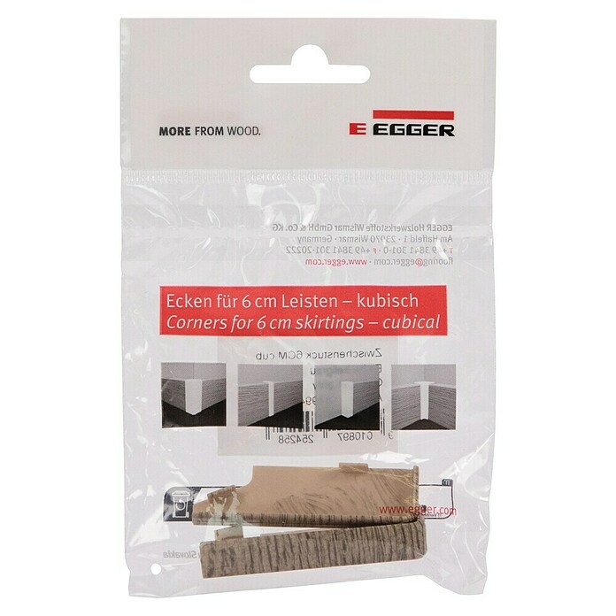 Egger Übergangskappe Cubical (Eiche hellgrau, 2 Stk., Passend für: Egger Cubical Sockelleisten 14 x 58 mm) | BAUHAUS