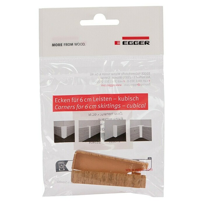 Egger Übergangskappe Cubical (Eiche rotbraun, 2 Stk., Passend für: Egger Cubical Sockelleisten 14 x 58 mm) | BAUHAUS