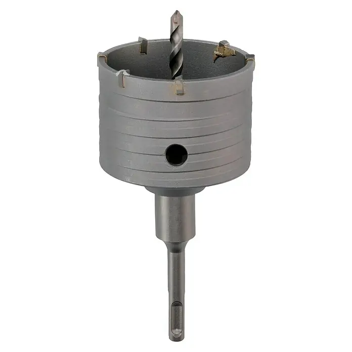 Craftomat Bohrkrone - Durchmesser Bohrer: 82 mm - Kernbohrer mit Zentrierbohrer, ideal für präzise Bohrungen in harten Materialien. Robuste Konstruktion für zuverlässigen Einsatz und saubere Ergebnisse.