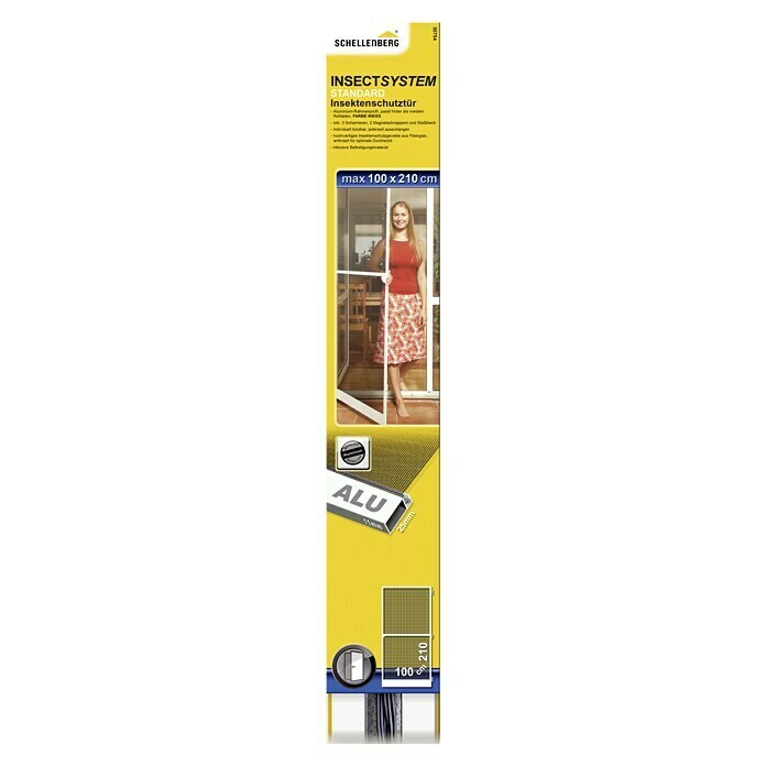 Schellenberg Insect Stop Insektenschutzgitter (B x H: 120 x 100 cm, Weiß, Magnetbefestigung, Einsatzbereich: Fenster)