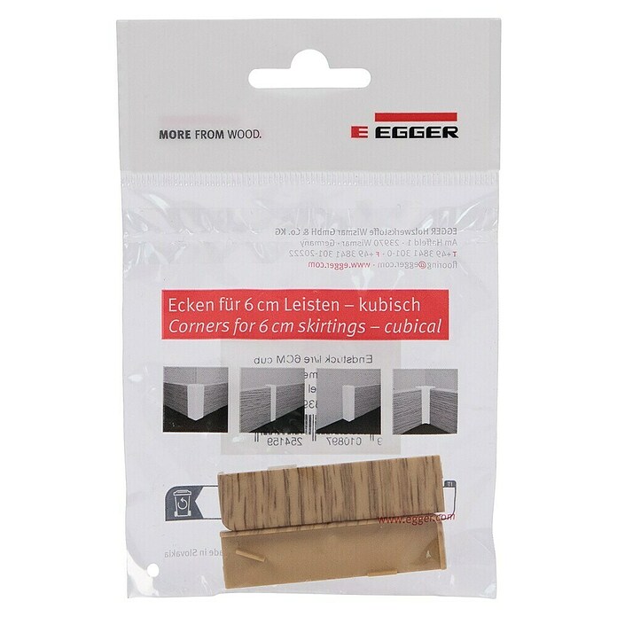Egger Endkappe Cubical (Eiche karamell, 2 Stk., Passend für: Egger Cubical Sockelleisten 14 x 58 mm) | BAUHAUS