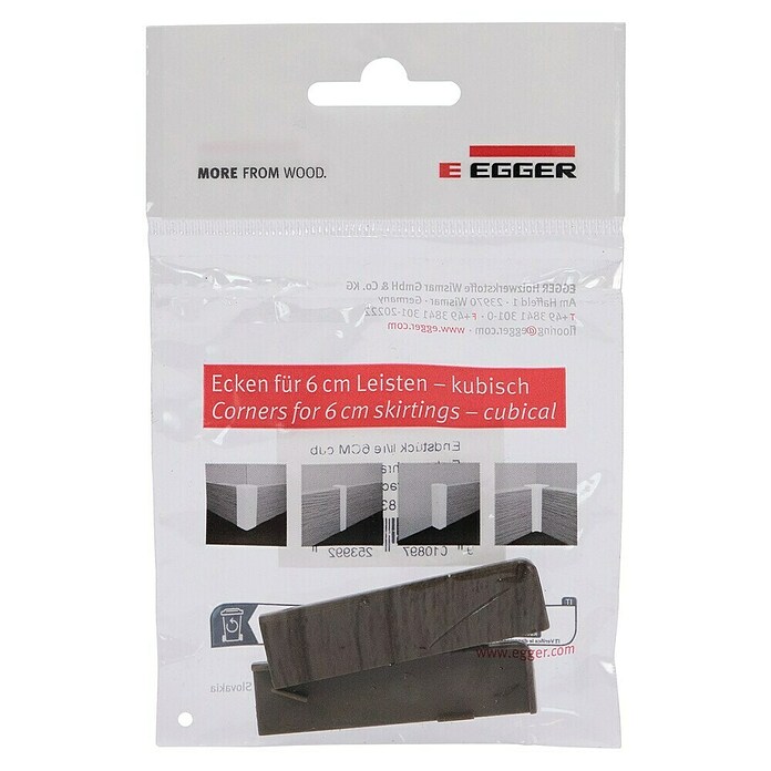 Egger Endkappe Cubical (Eiche anthrazit, 2 Stk., Passend für: Egger Cubical Sockelleisten 14 x 58 mm) | BAUHAUS