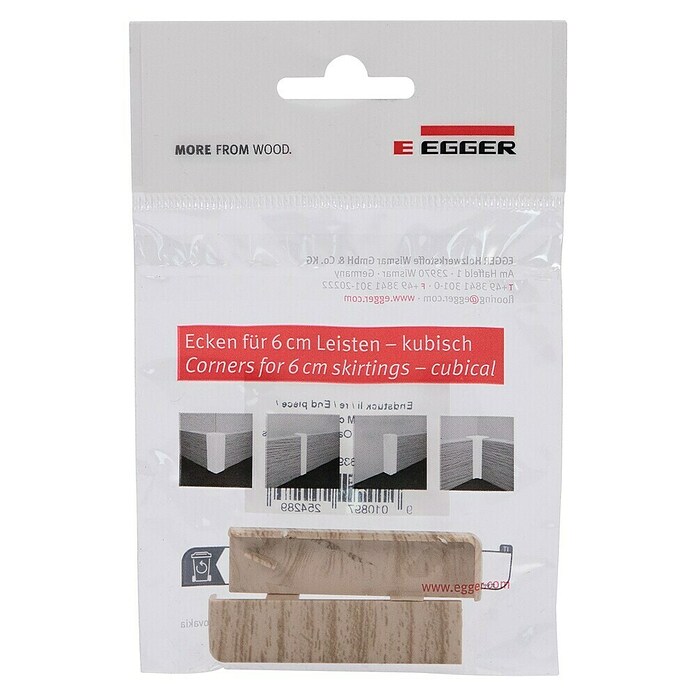 Egger Endkappe Cubical (Eiche hell, 2 Stk., Passend für: Egger Cubical Sockelleisten 14 x 58 mm) | BAUHAUS