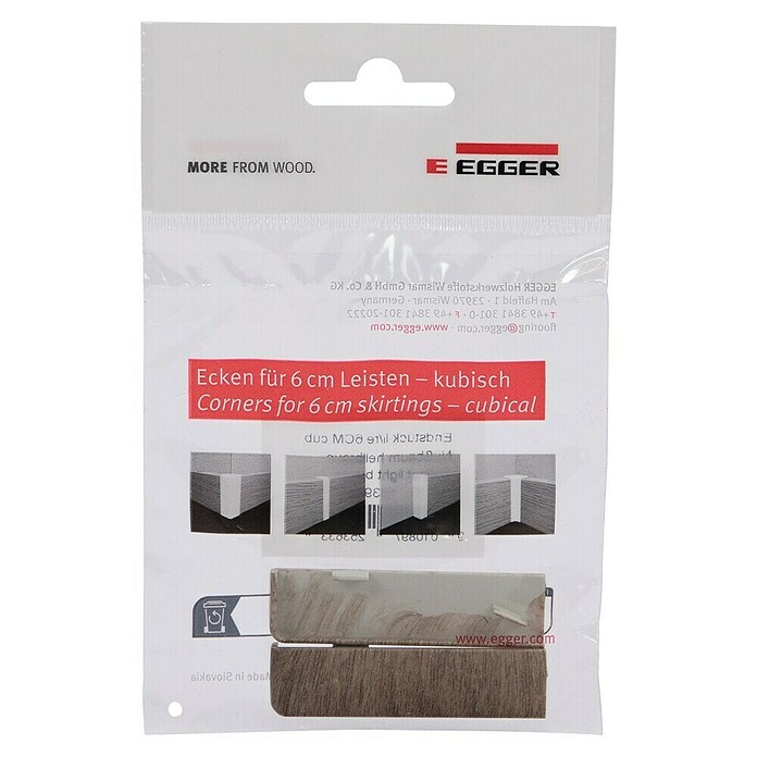 Egger Endkappe Cubical (Nußbaum hellbraun, 2 Stk., Passend für: Egger Cubical Sockelleisten 14 x 58 mm) | BAUHAUS