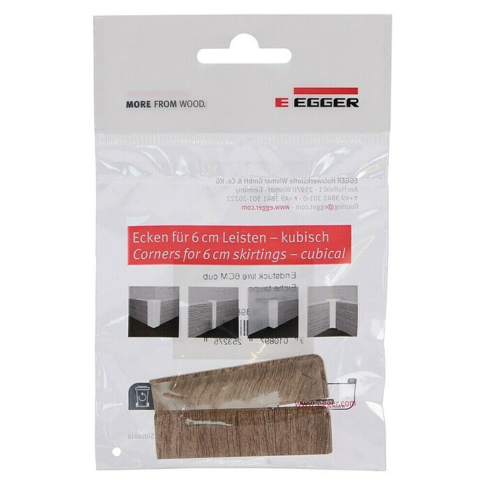 Egger Endkappe Cubical (Eiche taupe, 2 Stk., Passend für: Egger Cubical Sockelleisten 14 x 58 mm) | BAUHAUS
