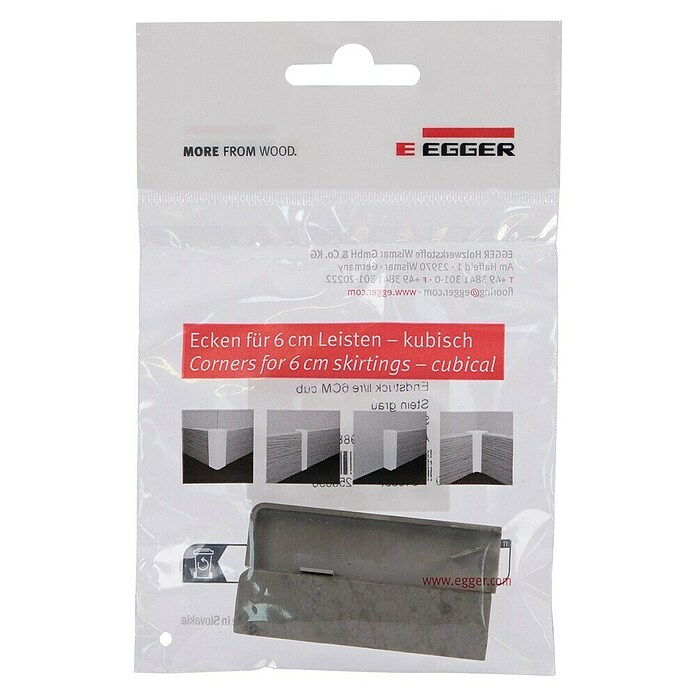 Egger Endkappe Cubical (Stein grau, 2 Stk., Passend für: Egger Cubical Sockelleisten 14 x 58 mm) | BAUHAUS