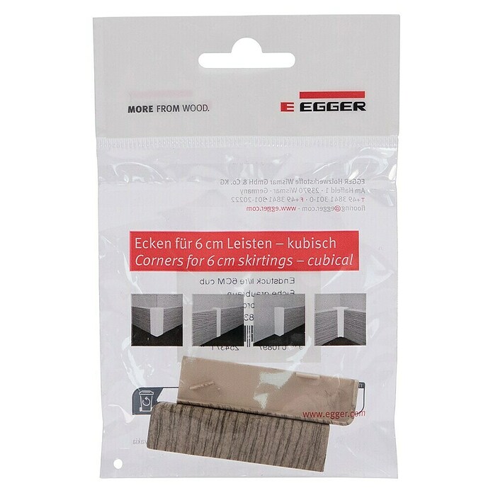 Egger Endkappe Cubical (Eiche graubraun, 2 Stk., Passend für: Egger Cubical Sockelleisten 14 x 58 mm) | BAUHAUS
