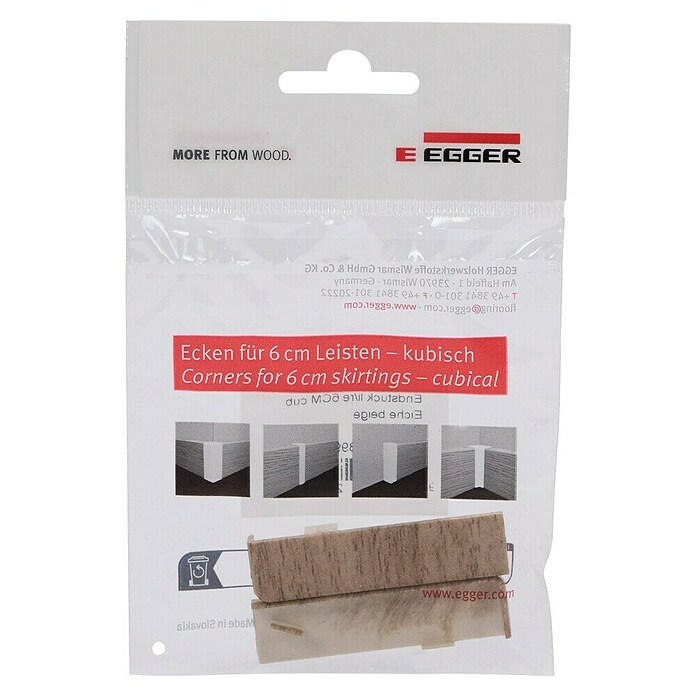 Egger Endkappe Cubical (Eiche beige, 2 Stk., Passend für: Egger Cubical Sockelleisten 14 x 58 mm) | BAUHAUS