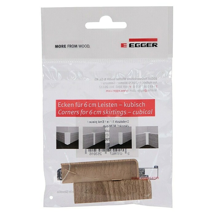 Egger Endkappe Cubical (Eiche cappuccino, 2 Stk., Passend für: Egger Cubical Sockelleisten 14 x 58 mm) | BAUHAUS