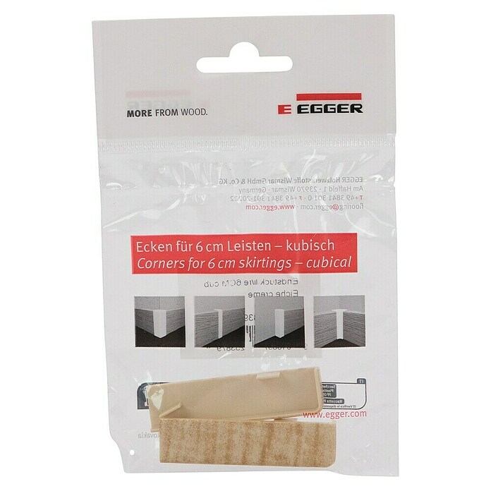 Egger Endkappe Cubical (Eiche creme, 2 Stk., Passend für: Egger Cubical Sockelleisten 14 x 58 mm) | BAUHAUS
