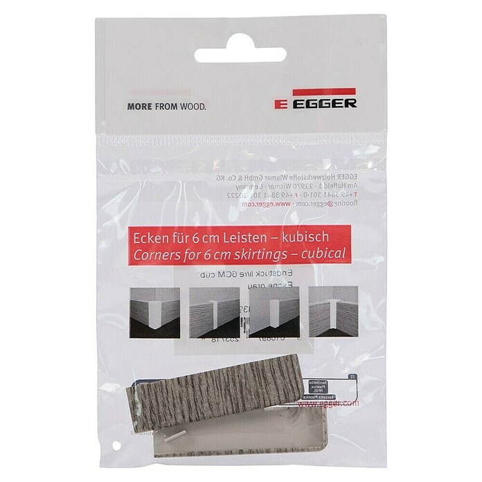 Egger Endkappe Cubical (Esche grau, 2 Stk., Passend für: Egger Cubical Sockelleisten 14 x 58 mm) | BAUHAUS