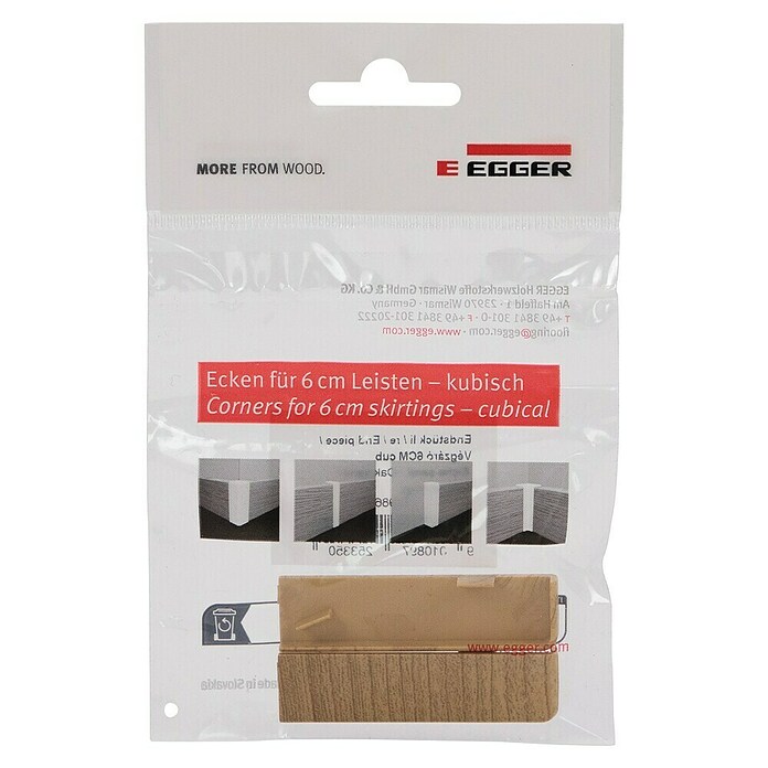 Egger Endkappe Cubical (Eiche sand, 2 Stk., Passend für: Egger Cubical Sockelleisten 14 x 58 mm) | BAUHAUS