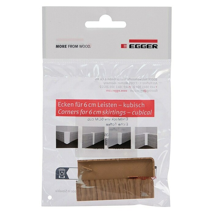 Egger Endkappe Cubical (Eiche Toffee, 2 Stk., Passend für: Egger Cubical Sockelleisten 14 x 58 mm) | BAUHAUS