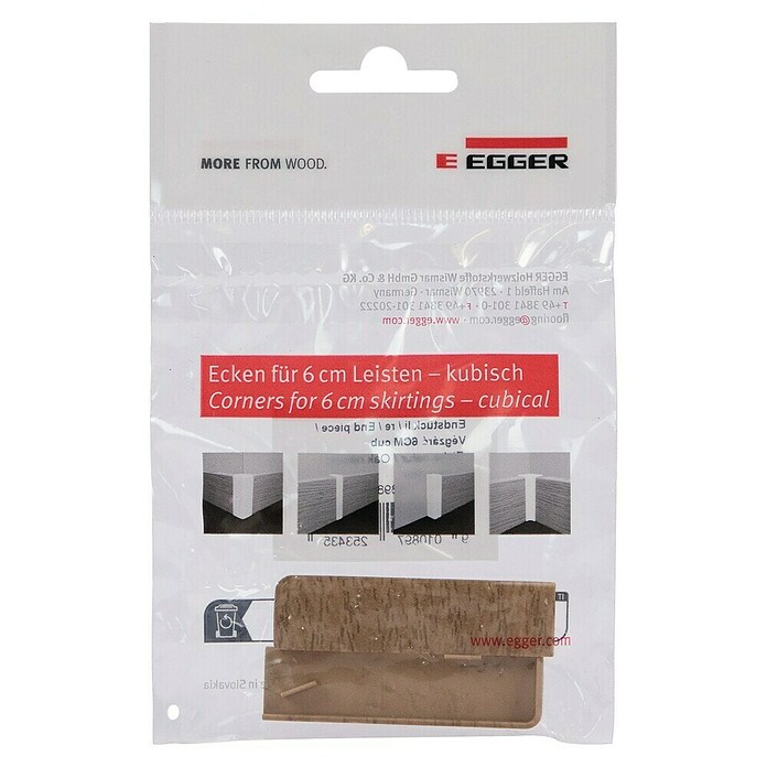 Egger Endkappe Cubical (Eiche natur, 2 Stk., Passend für: Egger Cubical Sockelleisten 14 x 58 mm) | BAUHAUS