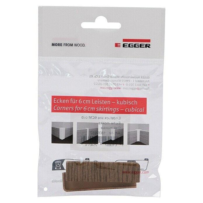 Egger Endkappe Cubical (Eiche mokka, 2 Stk., Passend für: Egger Cubical Sockelleisten 14 x 58 mm) | BAUHAUS