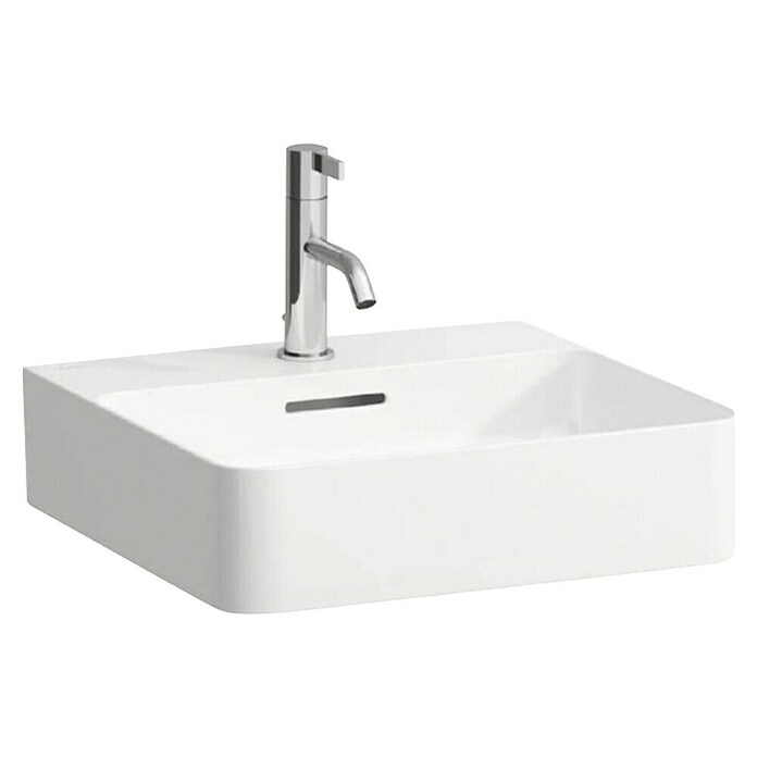 Laufen Umivalnik Val  (420 x 450 mm, Odprtina za armaturo: Sredina, S prelivom, Bela) | 3941 - Waschtische Marke | DBBA - Keramik Marke | DBB - Keramik | DB - Keramik/Wannen | D - Sanitär | BAUHAUS