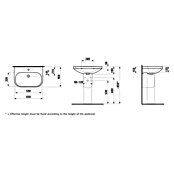 Laufen Umivalnik Lua  (460 x 650 mm, Odprtina za armaturo: Sredina, S prelivom, Bela) | 3941 - Waschtische Marke | DBBA - Keramik Marke | DBB - Keramik | DB - Keramik/Wannen | D - Sanitär | BAUHAUS