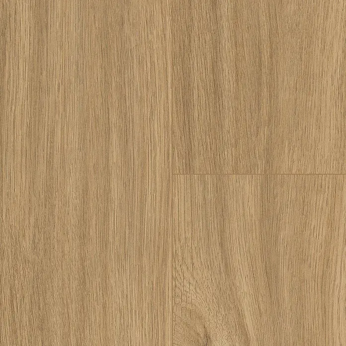 LOGOCLIC Aquaprotect Laminat - Soft Oak, Landhausdiele, 1.288 x 195 x 8 mm - Nahaufnahme eines Laminatbodens in warmer Holzoptik, ideal für gemütliche Innenräume.