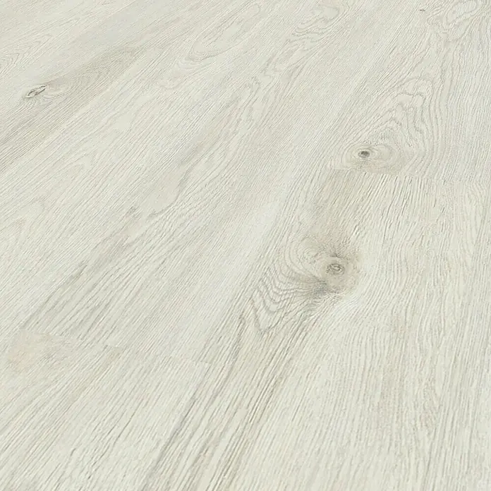LOGOCLIC Family Laminat - Vichy, Landhausdiele, 1.288 x 195 x 7 mm - Helles Laminat mit Holzmaserung für ein modernes und stilvolles Interieur. Die Oberfläche ist detailreich und verleiht Wärme.