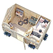Palmako Caseta infantil Marie con altillo (L x An x Al: 286 x 193 x 234 cm, Madera, Marróm) | BAUHAUS