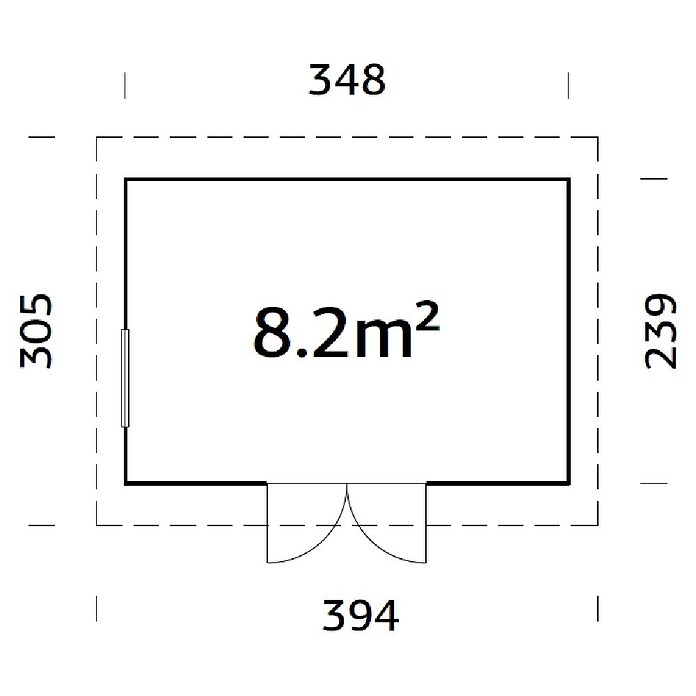 Palmako Caseta de jardín Stig (Medidas ext. (An x Pr): 394 x 305 cm, Madera, Natural) | BAUHAUS