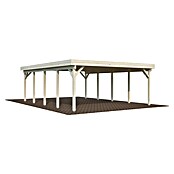 Palmako Carport Karl (Medidas ext. (An x Pr): 600 x 762 cm, Carport doble, Natural) | BAUHAUS