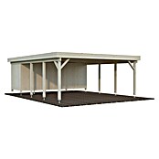Palmako Carport doble con trastero Karl (Medidas ext. (An x Pr): 600 x 762 cm, Carport doble, Natural) | BAUHAUS