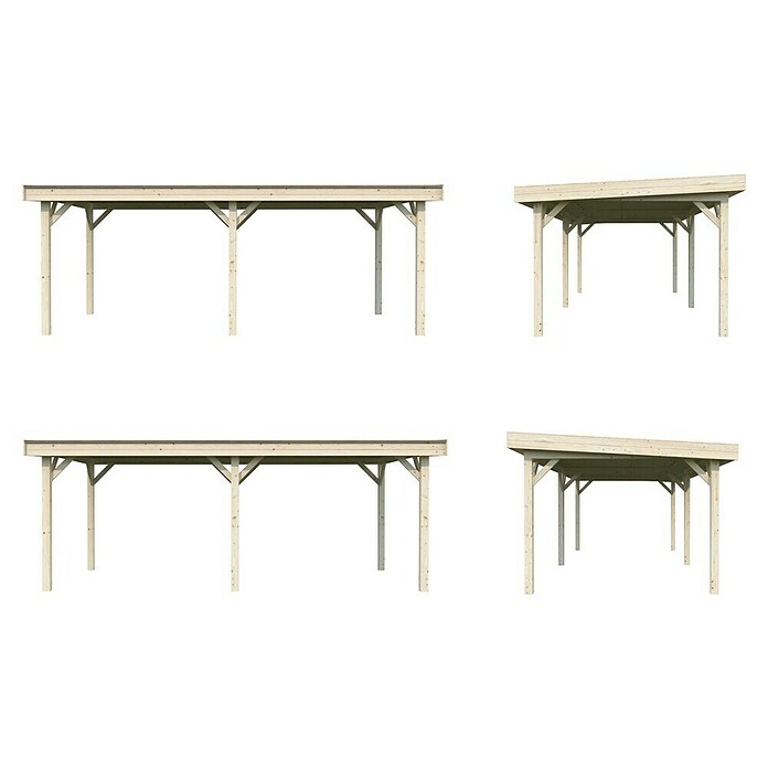 Palmako Pérgola Lenna Set L (L x An: 628 x 340 cm, Madera, Natural) | BAUHAUS