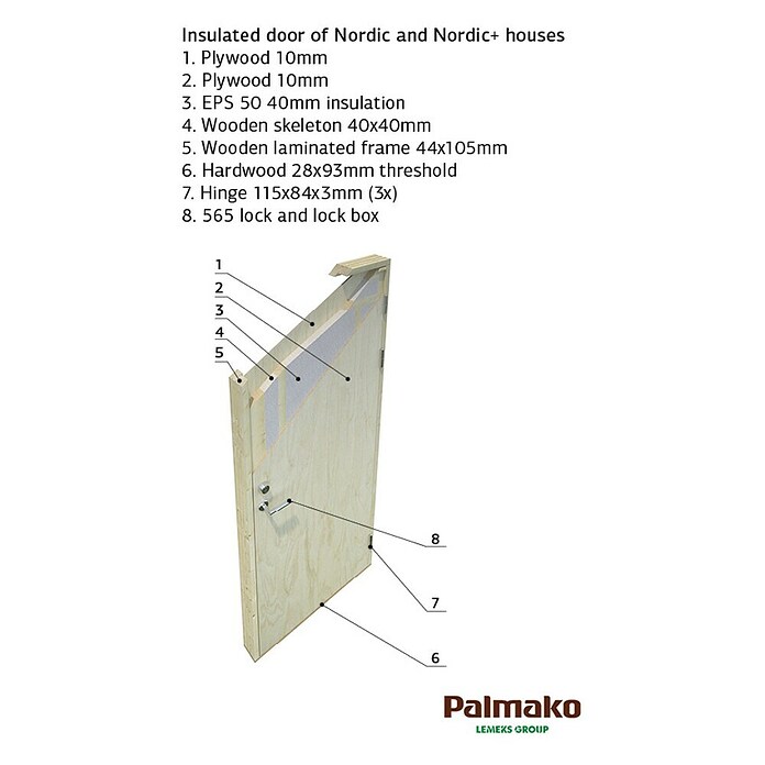 Palmako Garaje Andre sin puerta (Medidas ext. (An x Pr): 712 x 779 cm, Madera, Natural, 44,7 m²) | BAUHAUS