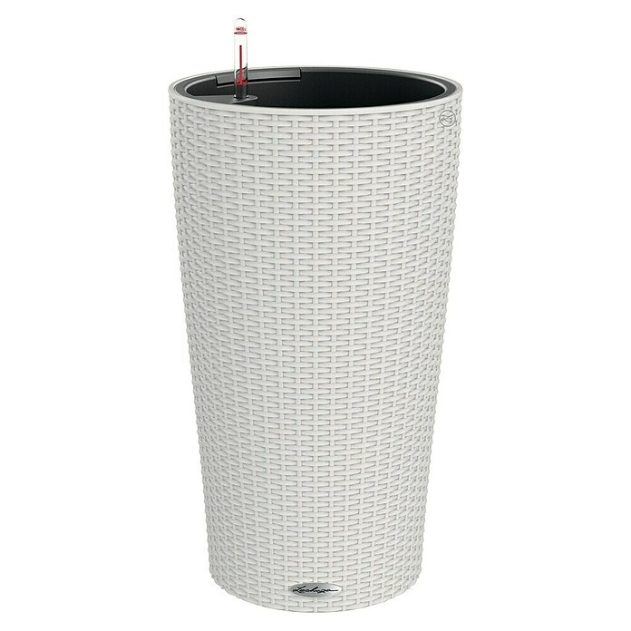 Lechuza Cottage Pflanzsäule rund Cilindro (Ø x H: 32 x 56 cm, Kunststoff, Lichtgrau) | BAUHAUS