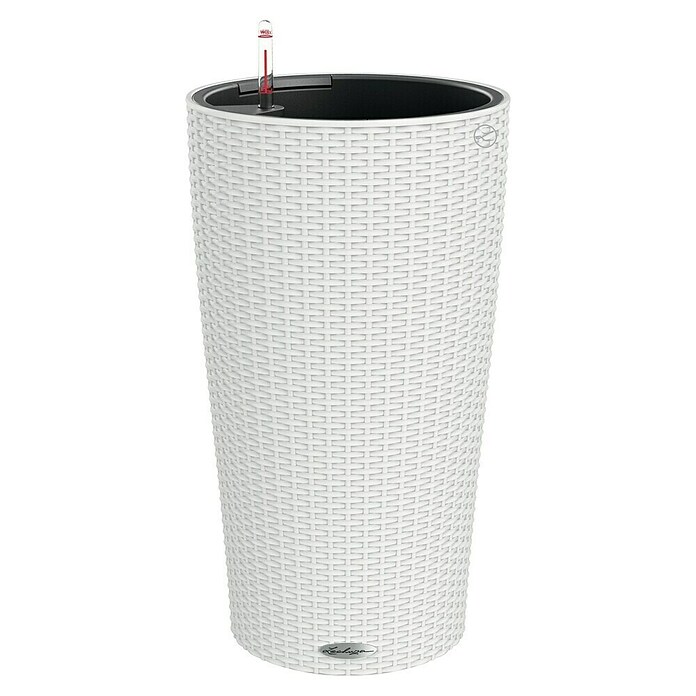 Lechuza Cottage Pflanzsäule rund Cilindro (Ø x H: 32 x 56 cm, Kunststoff, Weiß) | BAUHAUS