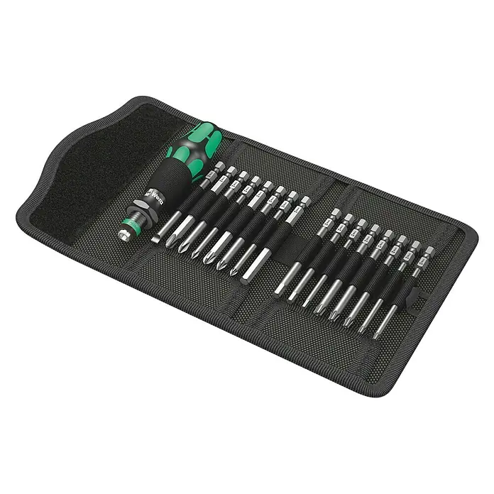 Wera Schraubendreher-Set Kraftform Kompakt 60 - 17 -tlg. - Das Wera Bit-Satz-Set bietet eine Vielzahl von Schraubendreher-Bits und einen passenden Handgriff für diverse Schraubarbeiten.