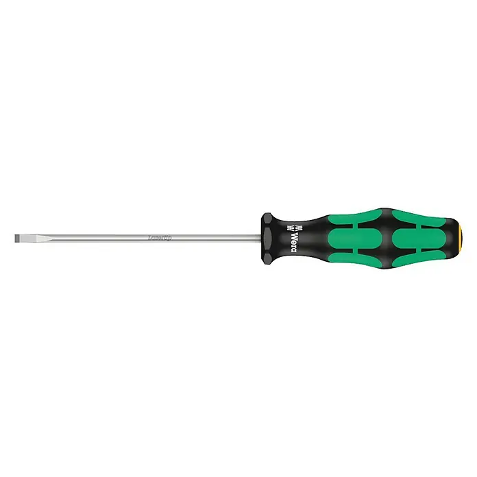 Wera Kraftform Plus Schraubendreher 335 - Klingenbreite: 3,5 mm, Klingenlänge: 100 mm - Wera Schlitz-Schraubendreher mit ergonomischem Griff für komfortables Schrauben und präzise Ergebnisse. Ideal für Werkstatt und Heimwerker.