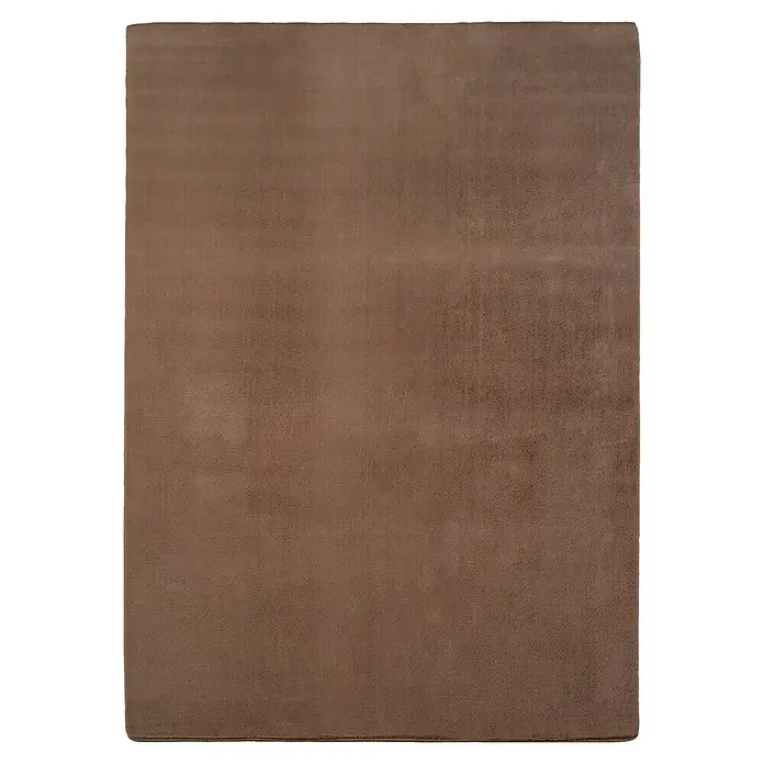 Kurzflorteppich Joy - Mokka, 100 x 60 cm, 100 % Polyester - Brauner Teppich mit weicher Textur. Ideal für Wohnzimmer oder Schlafzimmer, um Wärme und Komfort zu verleihen.