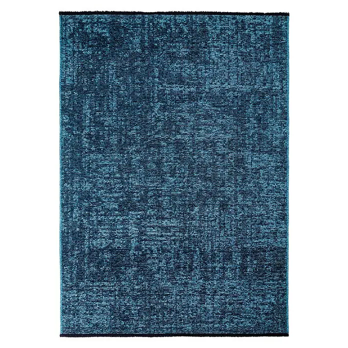 Flachgewebeteppich Space - Blau, 150 x 80 cm, 84 % Baumwolle, 16 % Polyester - Blauer Teppich mit feiner Textur. Das Produkt zeichnet sich durch seine dezente Farbgebung und hochwertige Verarbeitung aus.