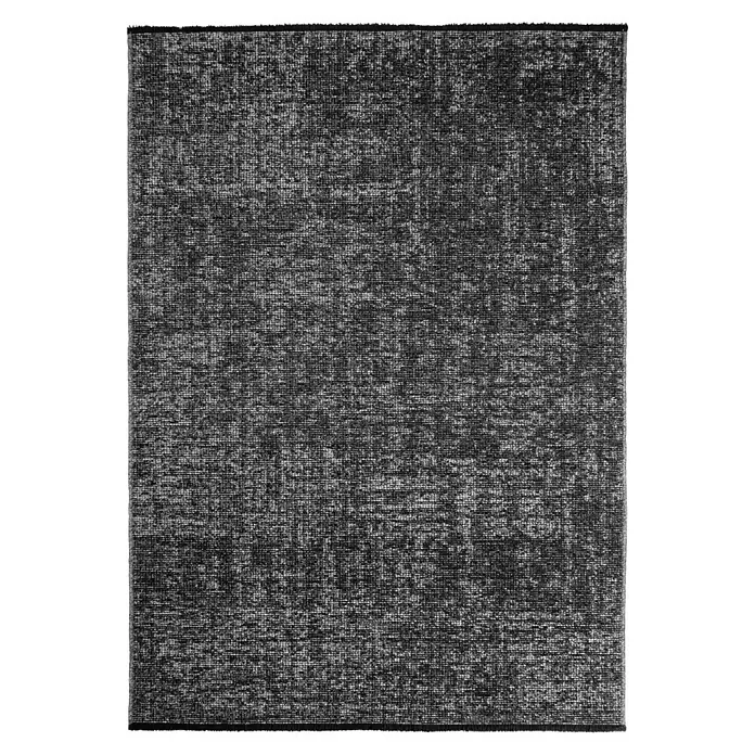 Flachgewebeteppich Space - Grau, 230 x 160 cm, 84 % Baumwolle, 16 % Polyester - Ein rechteckiger, grauer Teppich mit subtilem, strukturiertem Muster, ideal für moderne Wohnräume, bietet Komfort und stilvolle Akzente.