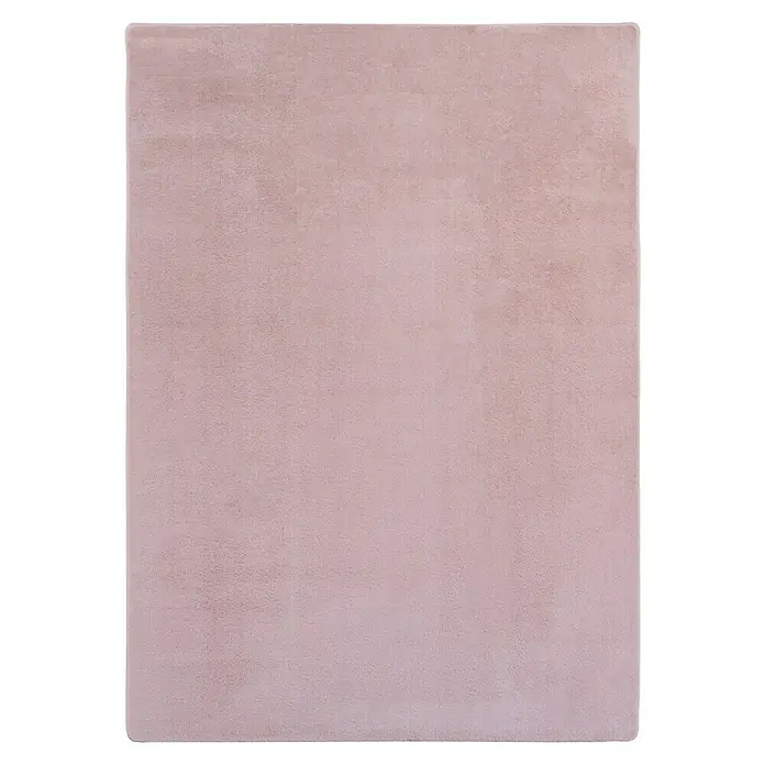 Kurzflorteppich Joy - Rosa, 100 x 60 cm, 100 % Polyester - Einfarbiger, quadratischer Teppich in sanftem Rosa für eine warme und einladende Atmosphäre in jedem Raum. Erhältlich in verschiedenen Größen.